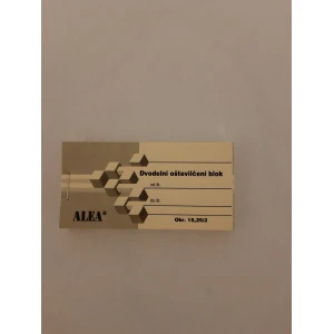 Obrazec 15,25/2 - Dvodelni oštevilčeni blok rumen